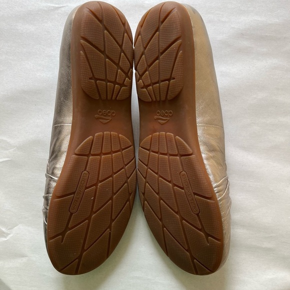 abeo Taylin Bio System Mettalic Gold Ballet Flat Comfort Shoe Womens Sz 8.5N EUC - Picture 11 of 13